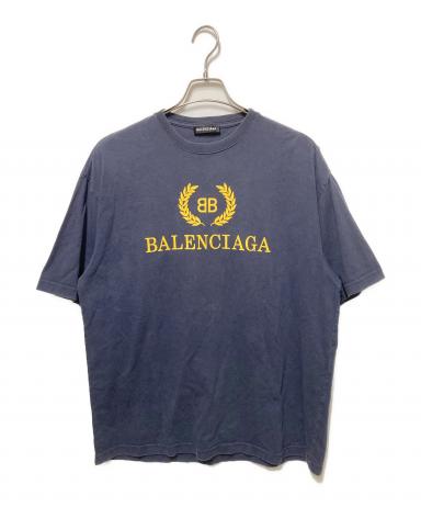 中古・古着通販】BALENCIAGA (バレンシアガ) BBロゴTシャツ ネイビー