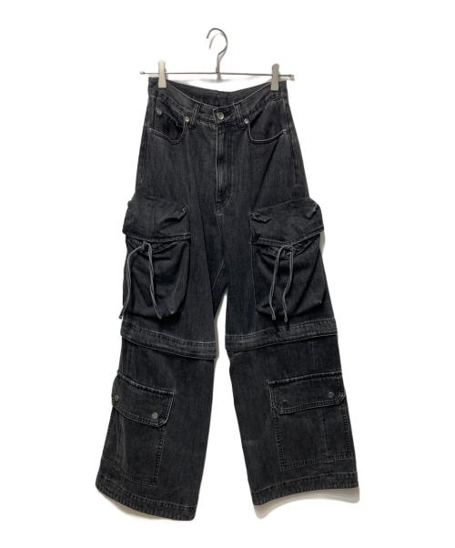 MAISON SPECIAL（メゾンスペシャル）MAISON SPECIAL (メゾンスペシャル) Low Waist Cargo Denim Pants ブラック サイズ:36の古着・服飾アイテム