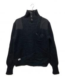 WTAPS（ダブルタップス）の古着「コンバットモヘヤアルパカニット」｜ブラック