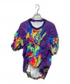 TENDER PERSONテンダ―パーソン）の古着「PURPLE TOYS GATHER TEE」｜パープル×イエロー