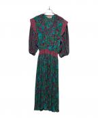 Assorti for Susan Freisアソルティ・フォー・スーザン・フライス）の古着「総柄ワンピース」｜グリーン