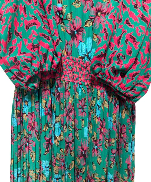 Assorti for Susan Freis（アソルティ・フォー・スーザン・フライス）Assorti for Susan Freis (アソルティ・フォー・スーザン・フライス) 総柄ワンピース グリーン サイズ:Ｌの古着・服飾アイテム