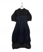 OMMOオーエムエムオー）の古着「IRREGULAR PATTERN LAYERED OP」｜ブラック