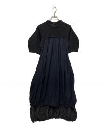 OMMO（オーエムエムオー）の古着「IRREGULAR PATTERN LAYERED OP」｜ブラック