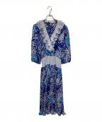 Assorti for Susan Freisアソルティ・フォー・スーザン・フライス）の古着「総柄ワンピース」｜ブルー