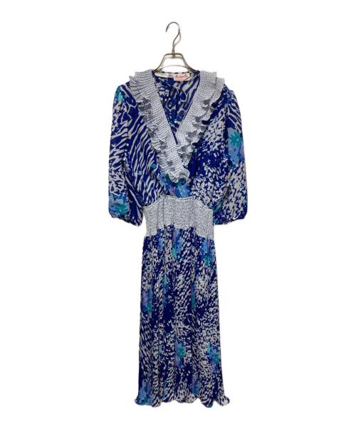 Assorti for Susan Freis（アソルティ・フォー・スーザン・フライス）Assorti for Susan Freis (アソルティ・フォー・スーザン・フライス) 総柄ワンピース ブルー サイズ:freeの古着・服飾アイテム