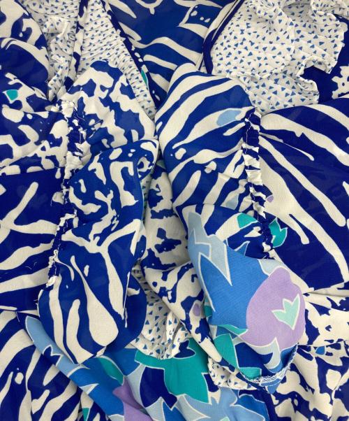 Assorti for Susan Freis（アソルティ・フォー・スーザン・フライス）Assorti for Susan Freis (アソルティ・フォー・スーザン・フライス) 総柄ワンピース ブルー サイズ:freeの古着・服飾アイテム