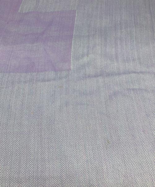 HERMES（エルメス）HERMES (エルメス) カシミヤ混ストール ブルーの古着・服飾アイテム