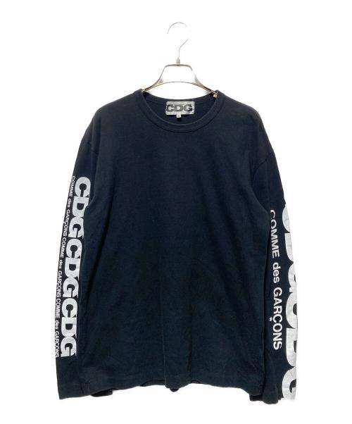 COMME des GARCONS（コムデギャルソン）COMME des GARCONS (コムデギャルソン) CDGアームプリントロングスリーブTシャツ ブラック サイズ:XLの古着・服飾アイテム
