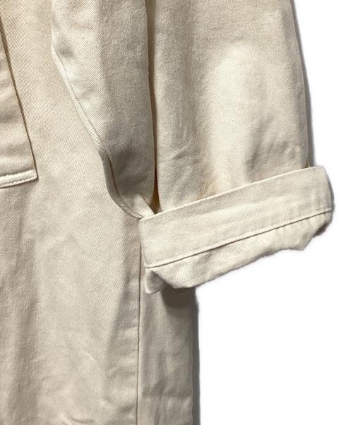 HARVESTY（ハーベスティー）HARVESTY (ハーベスティー) コットンチノクロスオーバーコート ベージュ サイズ:2の古着・服飾アイテム