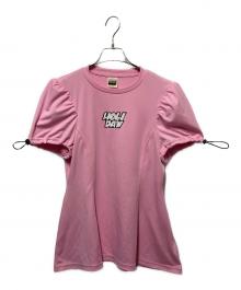 holiday（ホリデー）の古着「FAST DRY JERSEY BALLOON SLEEVE BLOUSE」｜ピンク