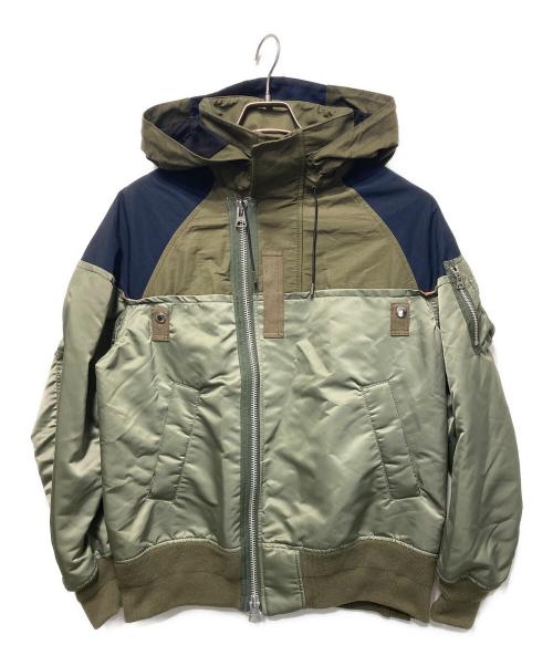sacai（サカイ）sacai (サカイ) Nylon Twill x Outdoor Blouson カーキ サイズ:1の古着・服飾アイテム