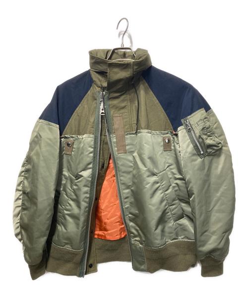 sacai（サカイ）sacai (サカイ) Nylon Twill x Outdoor Blouson カーキ サイズ:1の古着・服飾アイテム