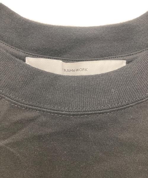 FRAMeWORK（フレームワーク）FRAMeWORK (フレームワーク) モックネックTシャツ ブラック サイズ:freeの古着・服飾アイテム