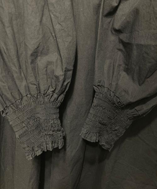 MARILYN MOON（マリリンムーン）MARILYN MOON (マリリンムーン) コットンボリュームスリーブシャツワンピース ブラック サイズ:FREEの古着・服飾アイテム