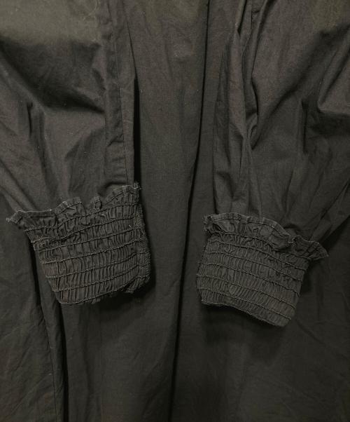 MARILYN MOON（マリリンムーン）MARILYN MOON (マリリンムーン) コットンボリュームスリーブシャツワンピース ブラック サイズ:FREEの古着・服飾アイテム