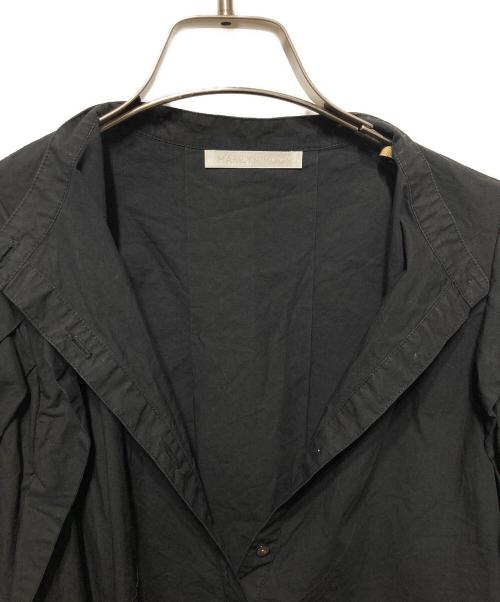 MARILYN MOON（マリリンムーン）MARILYN MOON (マリリンムーン) コットンボリュームスリーブシャツワンピース ブラック サイズ:FREEの古着・服飾アイテム