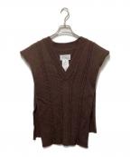 Maison Margielaメゾンマルジェラ）の古着「ダバードニットベスト」｜ブラウン