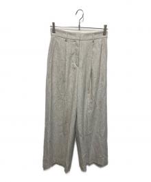 BALLSEY（ボールジィ）の古着「メランジカルゼ タックワイドパンツ」｜グレー