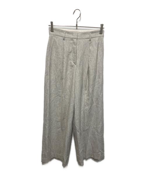 BALLSEY（ボールジィ）BALLSEY (ボールジィ) メランジカルゼ タックワイドパンツ グレー サイズ:34の古着・服飾アイテム