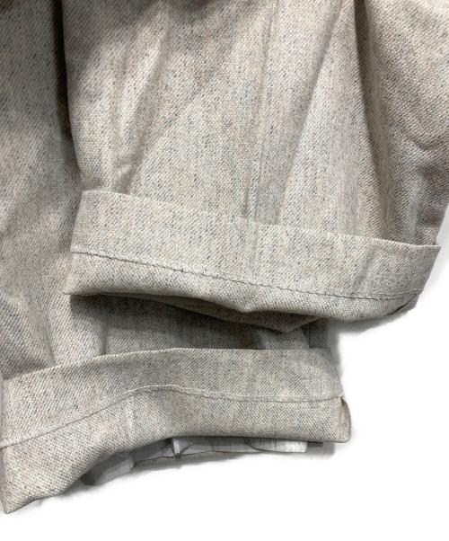 BALLSEY（ボールジィ）BALLSEY (ボールジィ) メランジカルゼ タックワイドパンツ グレー サイズ:34の古着・服飾アイテム