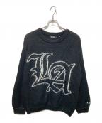 X-LARGEエクストララージ）の古着「OLD ENGLISH MOHAIR CREWNECK KNIT」｜ブラック