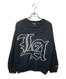 X-LARGE（エクストララージ）の古着「OLD ENGLISH MOHAIR CREWNECK KNIT」｜ブラック