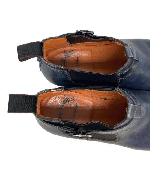 Santoni（サントーニ）Santoni (サントーニ) サイドゴアシューズ ネイビー サイズ:7 1/2の古着・服飾アイテム