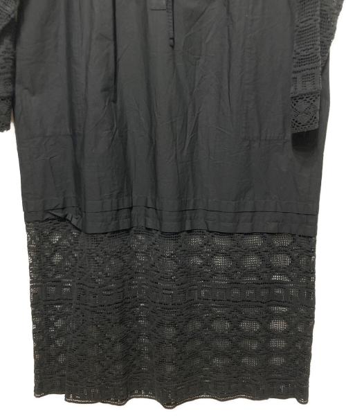 sara mallika（サラマリカ）sara mallika (サラマリカ) Geometric Lace Joint Dress ブラック サイズ:Sの古着・服飾アイテム