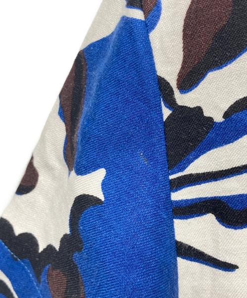 MARNI（マルニ）MARNI (マルニ) 花柄アシメリネンブラウス ブルー サイズ:40の古着・服飾アイテム