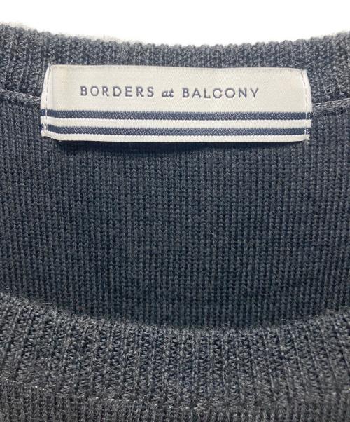 BORDERS at BALCONY（ボーダーズアットバルコニー）BORDERS AT BALCONY (ボーダーズアットバルコニー) ニットワンピース グレー サイズ:FREEの古着・服飾アイテム
