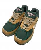 NEW BALANCEニューバランス）の古着「スニーカー」｜ベージュ×グリーン