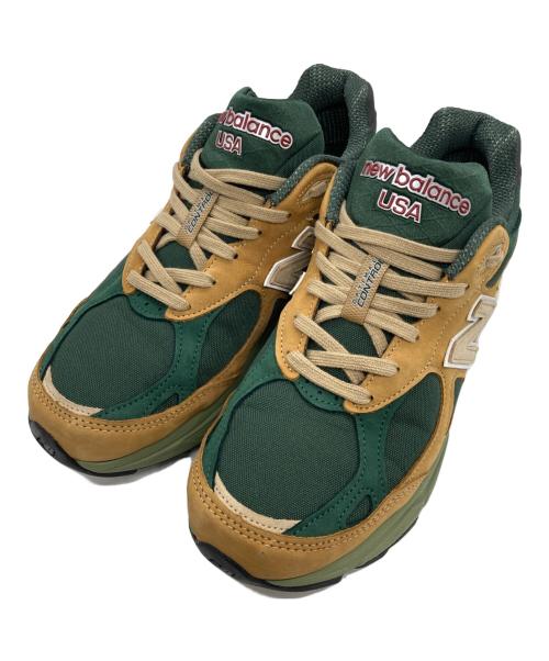 NEW BALANCE（ニューバランス）NEW BALANCE (ニューバランス) スニーカー ベージュ×グリーン サイズ:27の古着・服飾アイテム