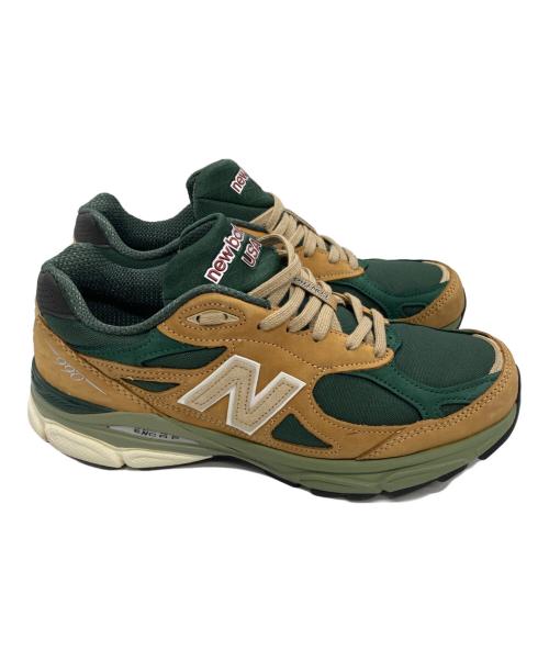 NEW BALANCE（ニューバランス）NEW BALANCE (ニューバランス) スニーカー ベージュ×グリーン サイズ:27の古着・服飾アイテム