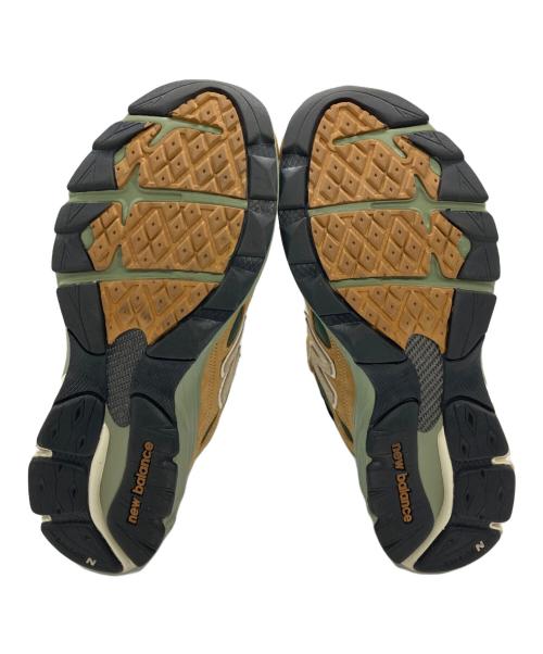 NEW BALANCE（ニューバランス）NEW BALANCE (ニューバランス) スニーカー ベージュ×グリーン サイズ:27の古着・服飾アイテム