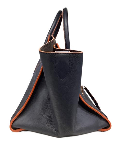 CELINE（セリーヌ）CELINE (セリーヌ) ショルダーバッグ ネイビー×オレンジの古着・服飾アイテム