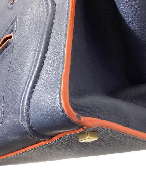 CELINE（セリーヌ）CELINE (セリーヌ) ショルダーバッグ ネイビー×オレンジの古着・服飾アイテム