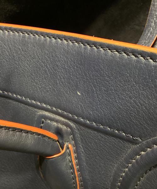 CELINE（セリーヌ）CELINE (セリーヌ) ショルダーバッグ ネイビー×オレンジの古着・服飾アイテム