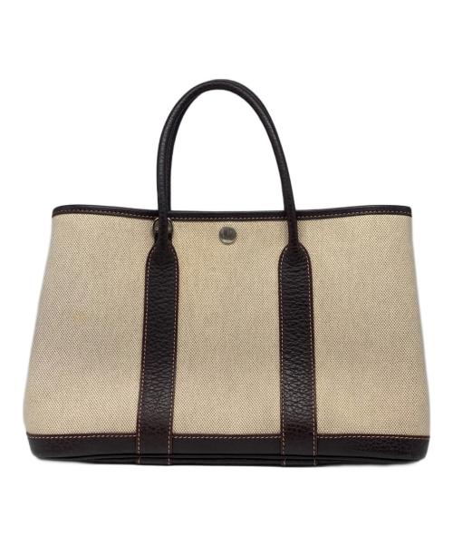 HERMES（エルメス）HERMES (エルメス) ハンドバッグ ベージュ×ブラウンの古着・服飾アイテム