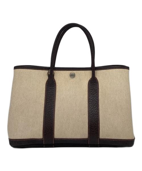 HERMES（エルメス）HERMES (エルメス) ハンドバッグ ベージュ×ブラウンの古着・服飾アイテム