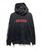 DIESELディーゼル）の古着「ロゴパーカー」｜ブラック