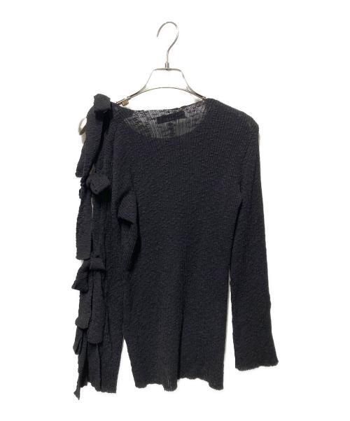 KOTONA（コトナ）KOTONA (コトナ) リボンリブニット ブラック サイズ:freeの古着・服飾アイテム