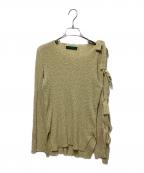 KOTONEコトネ）の古着「リボンリブニット」｜ベージュ