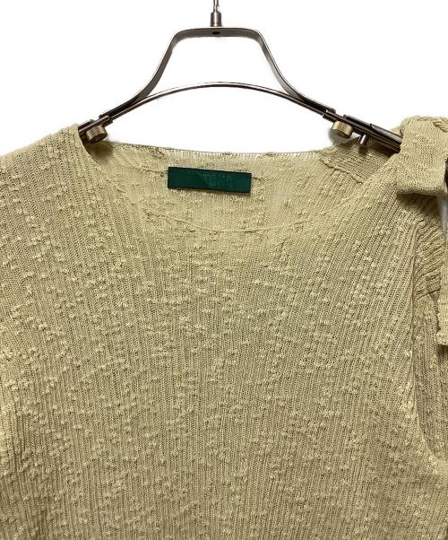 KOTONE（コトネ）KOTONE (コトネ) リボンリブニット ベージュ サイズ:freeの古着・服飾アイテム