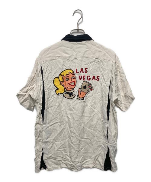 KING LOUIE（キングルイ）KING LOUIE (キングルイ) 50’S レーヨンボウリングシャツ ホワイト サイズ:Ｍの古着・服飾アイテム