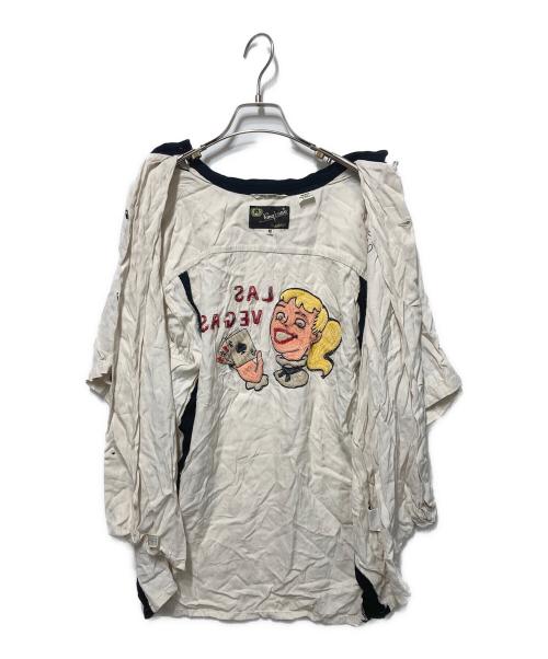 KING LOUIE（キングルイ）KING LOUIE (キングルイ) 50’S レーヨンボウリングシャツ ホワイト サイズ:Ｍの古着・服飾アイテム