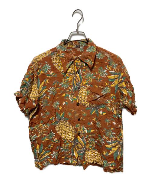 MADE IN CALIFORNIA（メイドインカリフォルニア）made in california (メイドインカリフォルニア) 50’S アロハシャツ ブラウン サイズ:Lの古着・服飾アイテム