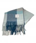 eleganceseエレガンセーゼ）の古着「カシミヤマフラー」｜ブルー×グレー