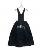 PINK HOUSEピンクハウス）の古着「キューピープリントジャンパースカート」｜ブラック