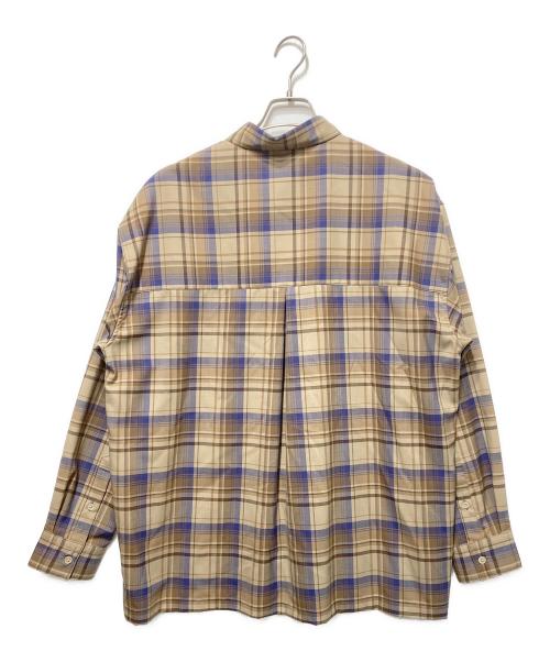 AURALEE（オーラリー）AURALEE (オーラリー) SUPER LIGHT WOOL CHECK SHIRTS ブラウン サイズ:4の古着・服飾アイテム